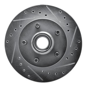 Ford F-150 Brake Rotor (1) - Front Right - R1 Concepts - Drilled & Slotted - Silver - `04-`08